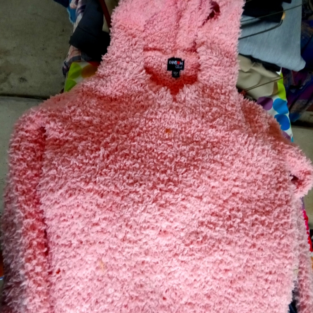 Pink fuzzy hoodie